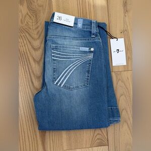 7 For All Mankind Dojo Original Jeans Women's Trouser NWT Size 26 7FAMK Slim Evo